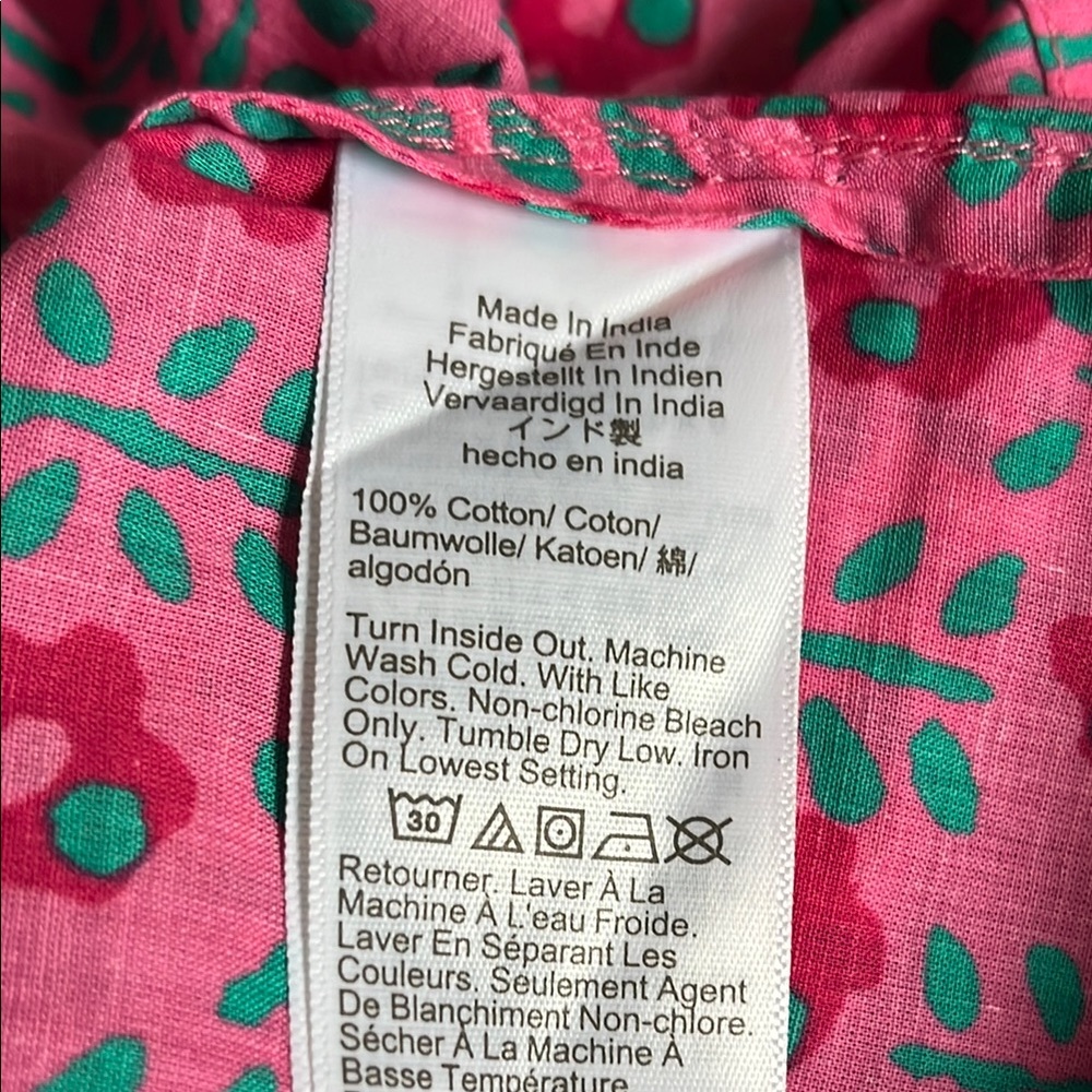 J. Crew Pink Floral Mini Dress with Green Tassel
(Bin 11) - Picture 7 of 9